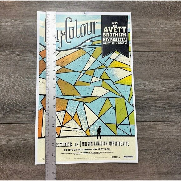 City and Colour Concert Poster 2012 Budweiser Stage Toronto September 12 - 17X11 - Picture 3 of 4